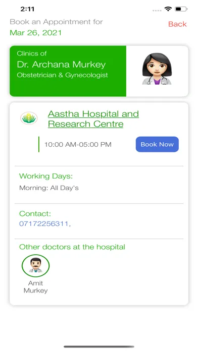 Tangkapan skrin AASTHA HOSPITAL AND RESEARCH