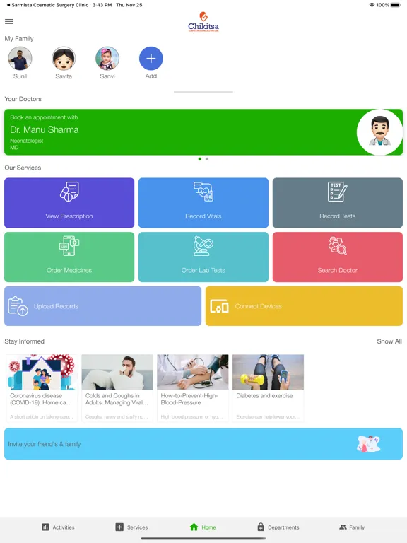 Chikitsa Clinic iPad  Screenshots