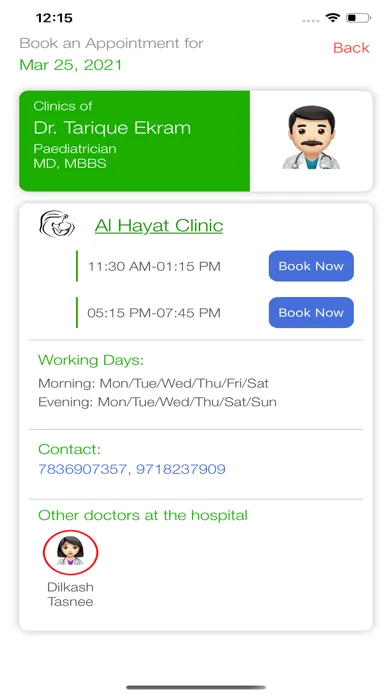 Tangkapan layar Dr Tarique & Dr Dilkash Clinic