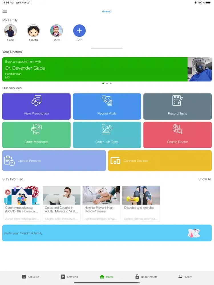 Genesis Hospital iPad  Ekran Görüntüleri