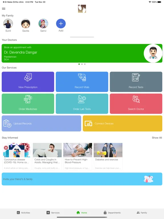 Newlife Hospital iPad  स्क्रीनशॉट