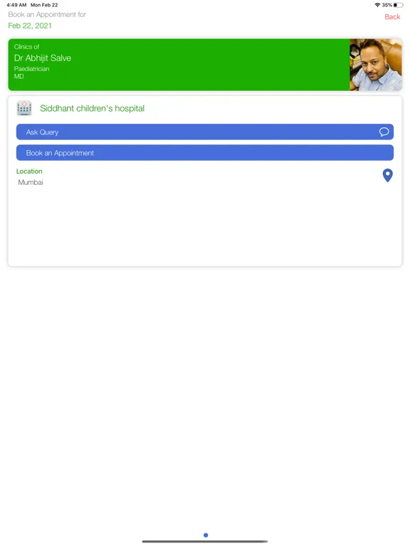 Скриншоты Siddhant Children's Hospital iPad 