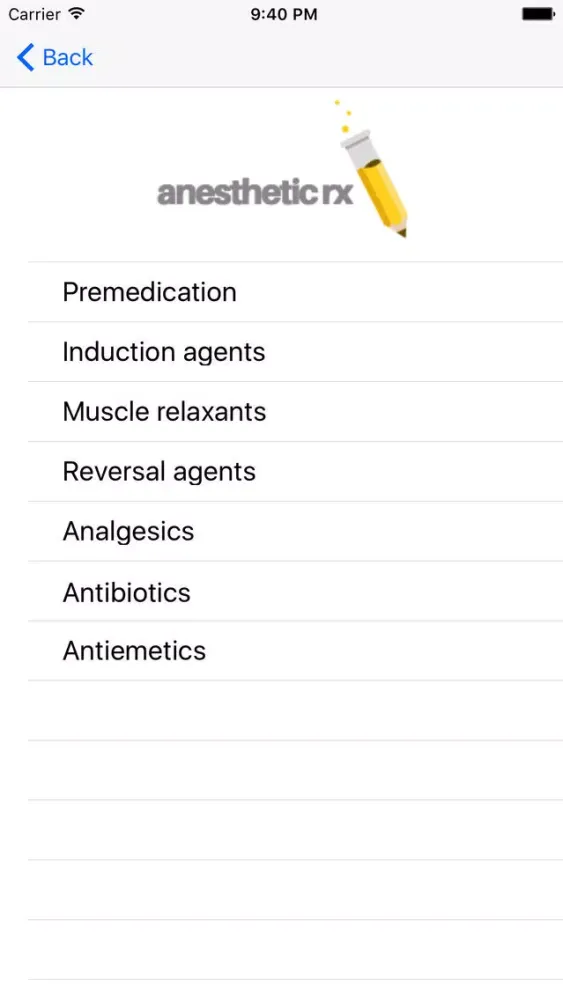 Pediatric Anesthesia Quick Reference Screenshots