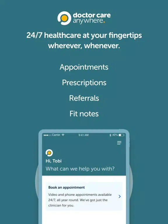Zrzuty ekranu My HCA Virtual GP iPad 