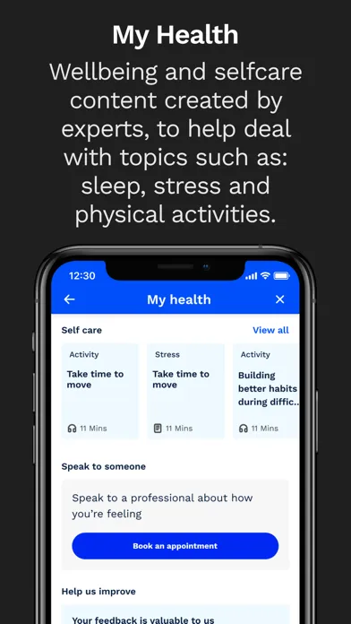 Tangkapan layar Nuffield Health Virtual GP