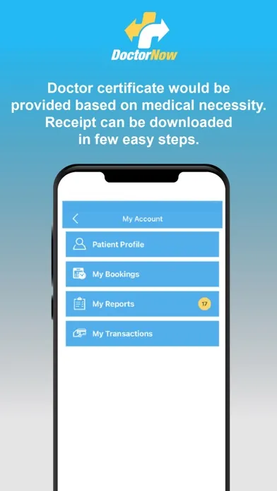 Tangkapan skrin DoctorNow App
