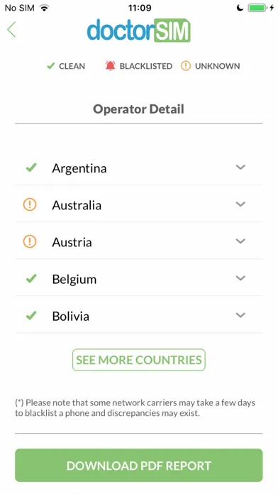 Скриншоты IMEI Blacklist