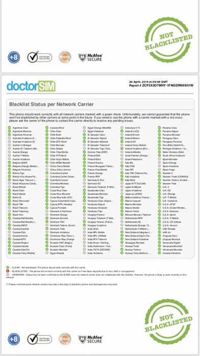 Скриншоты IMEI Blacklist
