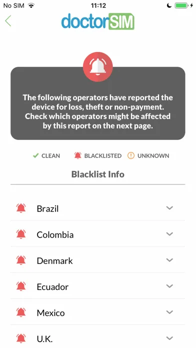 Скриншоты IMEI Blacklist