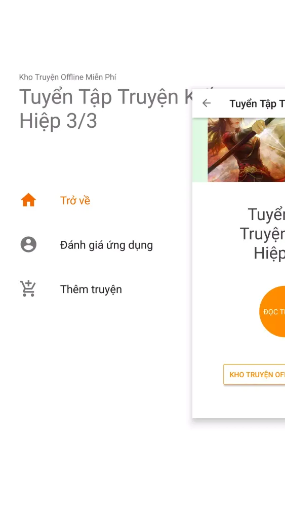 Tuyển tập 100 truyện kiếm hiệp应用截图