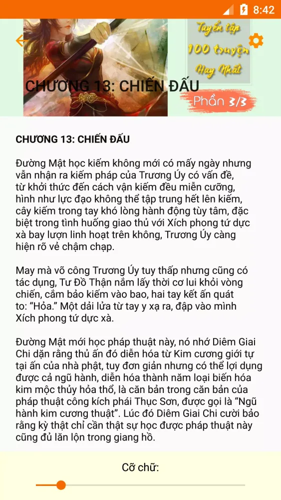 Tuyển tập 100 truyện kiếm hiệp应用截图