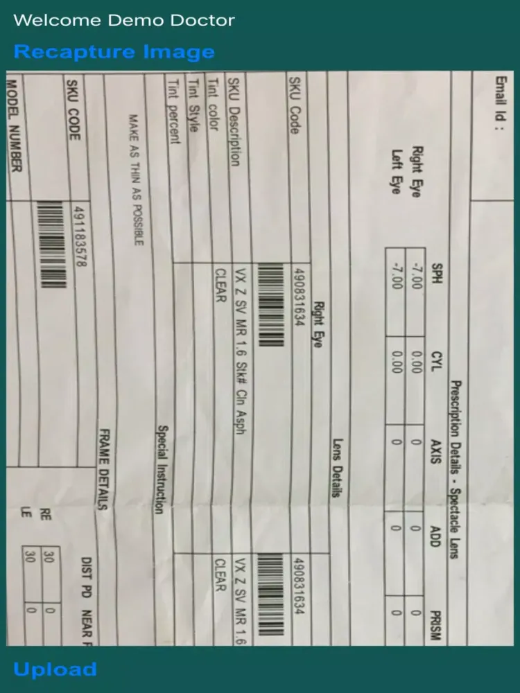 ภาพหน้าจอของ Patient Charge Capture iPad 