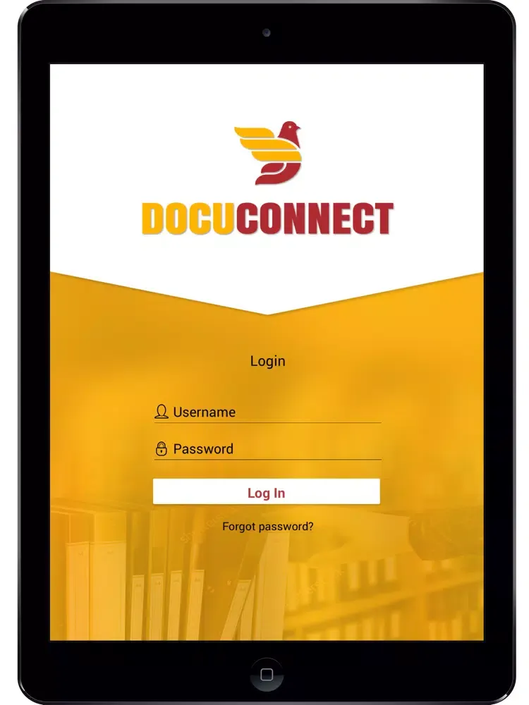 ภาพหน้าจอของ DocuConnect iPad 