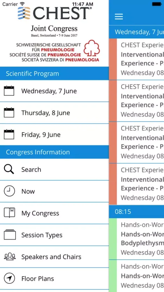 Capturas de pantalla de Joint CHEST-SGP Congress 2017