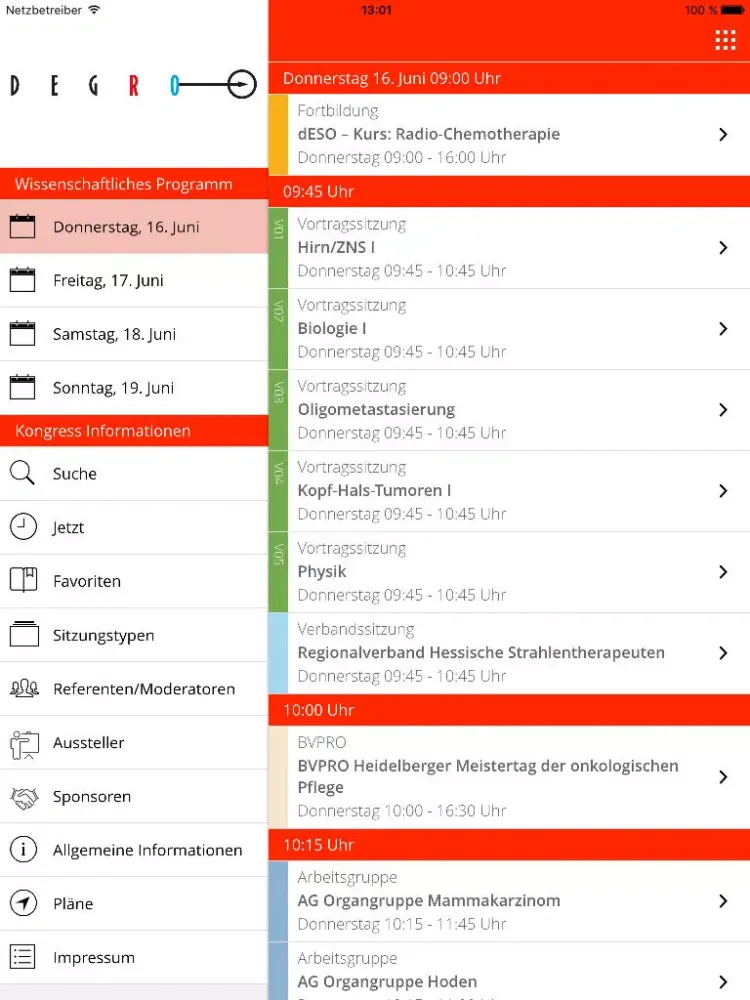 DEGRO 2016 iPad  سکرین شاٹس