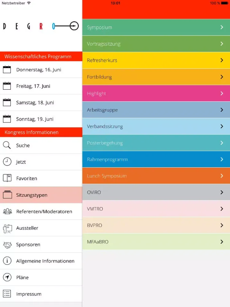 DEGRO 2016 iPad  سکرین شاٹس