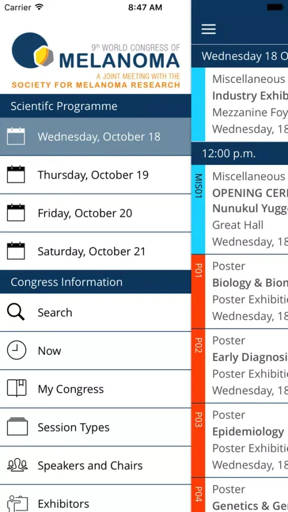 Tangkapan skrin 9th World Congress of Melanoma