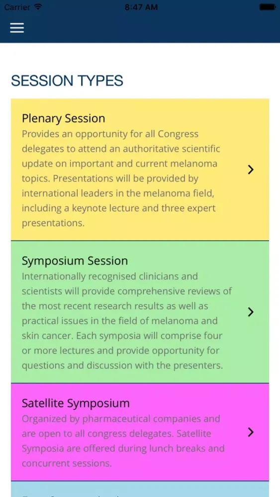 Tangkapan skrin 9th World Congress of Melanoma