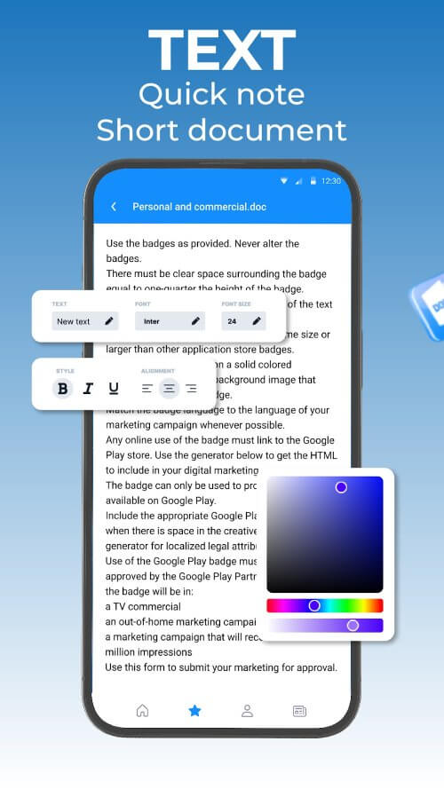 Office Word Reader Docx Viewer (DocxReader)-screenshot-5