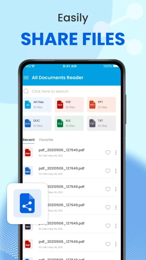 Docx Reader - PDF, Docx, XLSX スクリーンショット