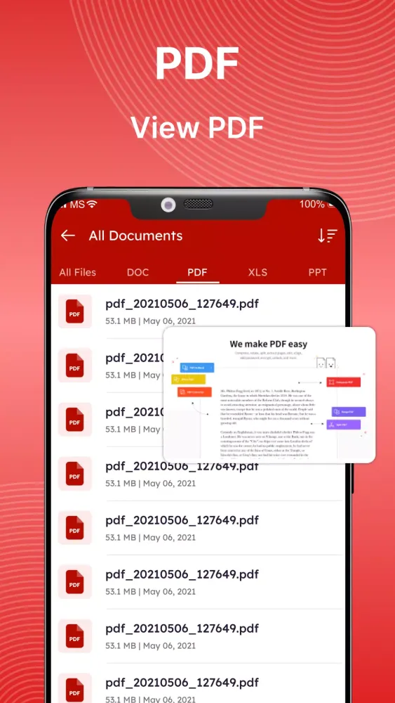 Docx Reader - PDF, Docx, XLSX スクリーンショット