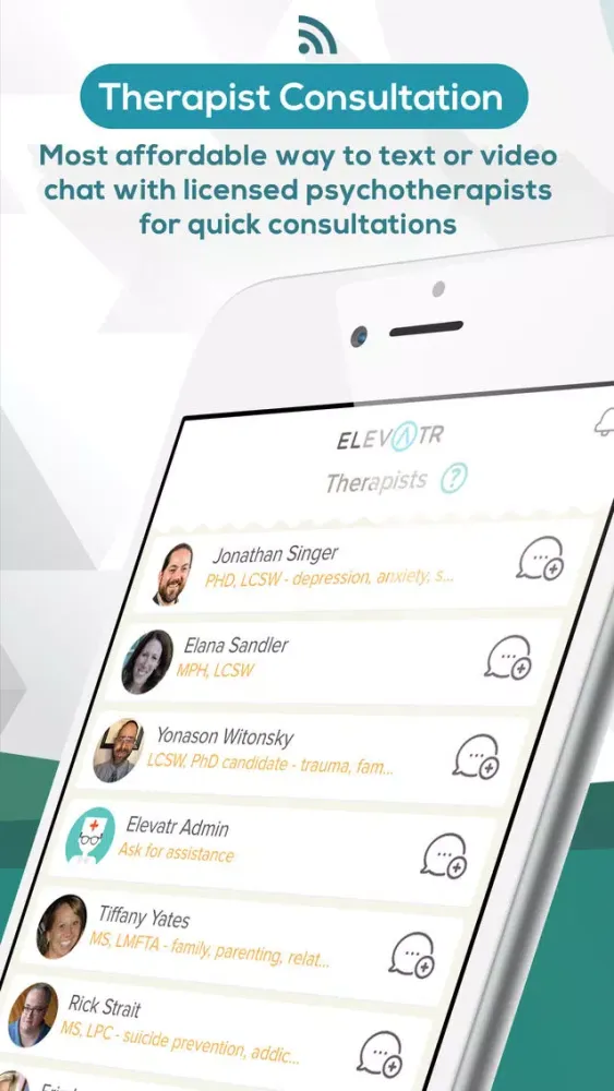 Elevatr - Therapists & Peers স্ক্রিনশট