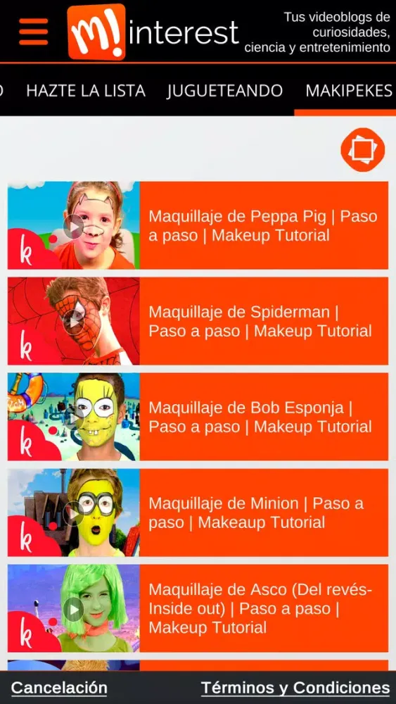 Captures d'écran de Minterest