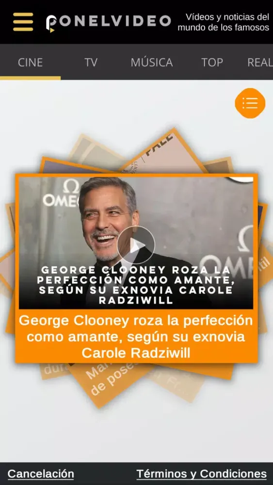 Tangkapan layar Pon El Vídeo