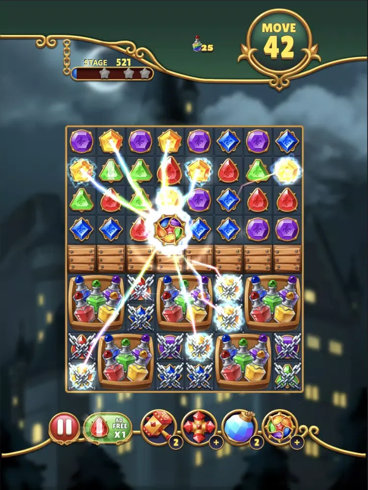 Ảnh chụp màn hình của Jewels Mystery iPad 