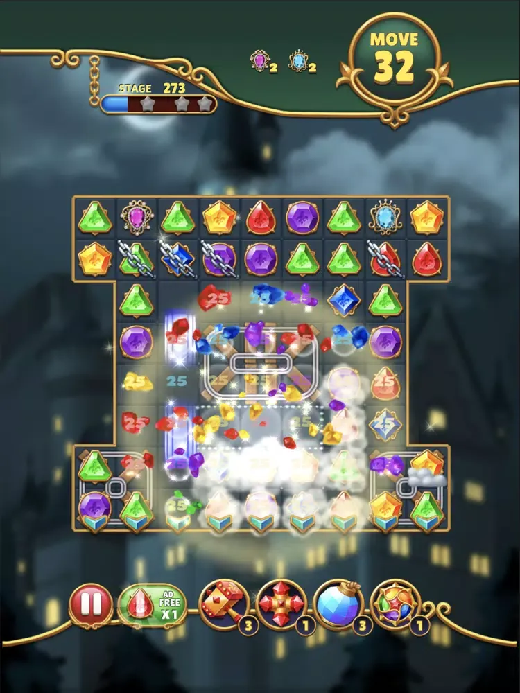Ảnh chụp màn hình của Jewels Mystery iPad 