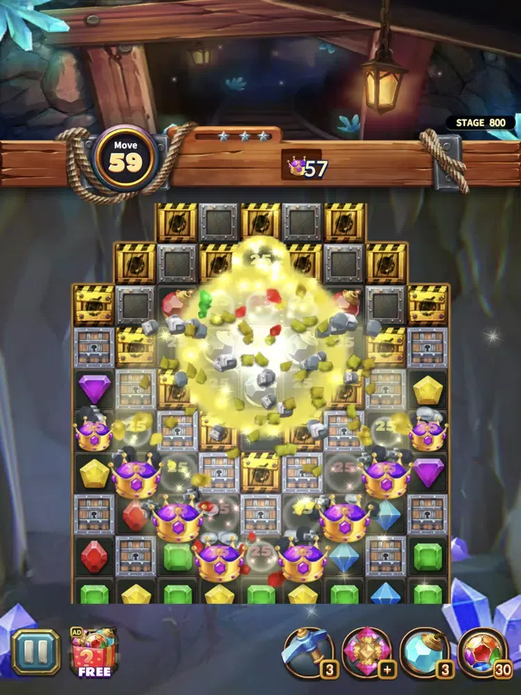Ảnh chụp màn hình của Jewels Cave Quest Mania iPad 