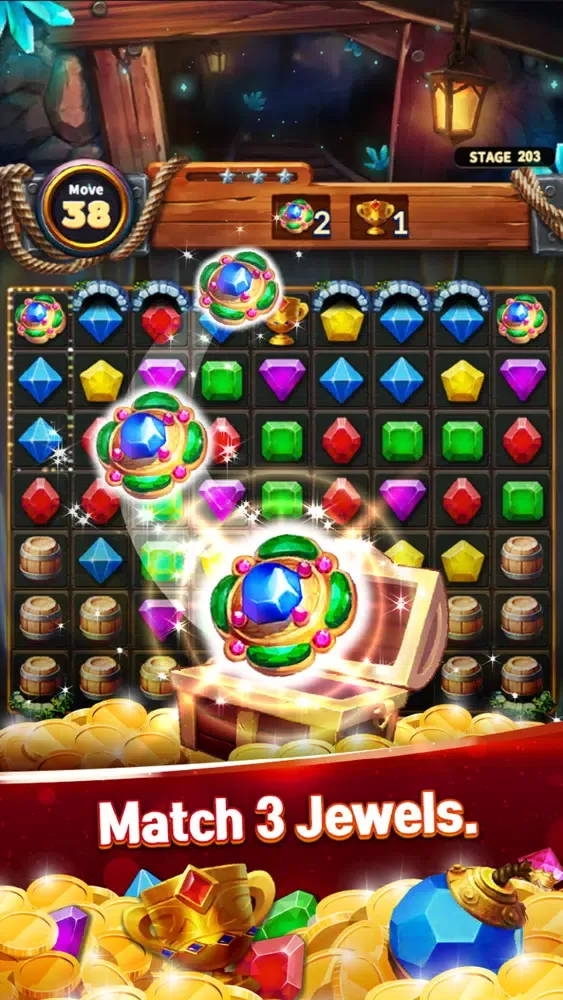 Ảnh chụp màn hình của Jewels Cave Quest Mania