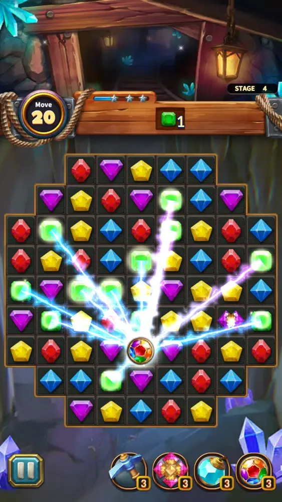 Ảnh chụp màn hình của Jewels Cave Quest Mania