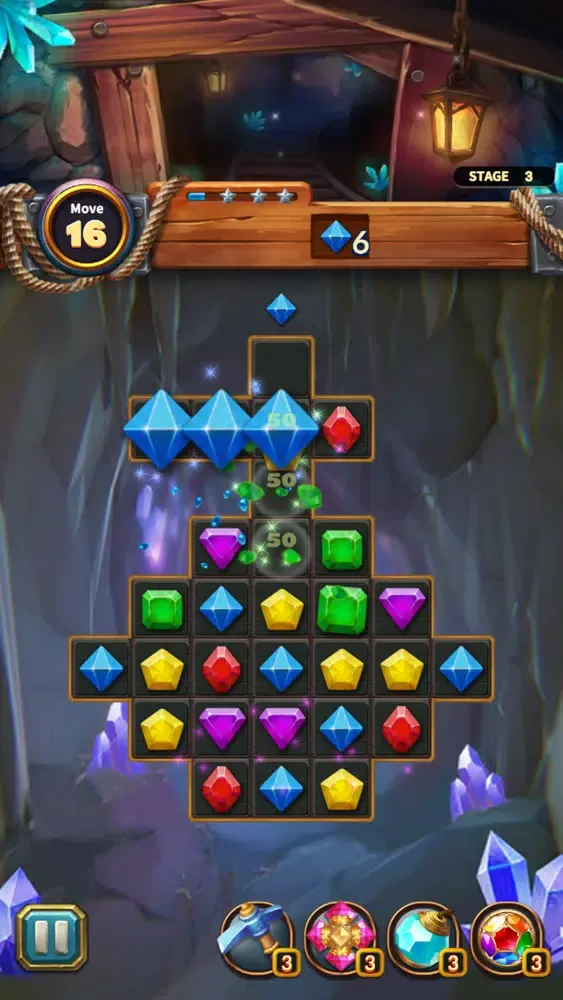 Ảnh chụp màn hình của Jewels Cave Quest Mania