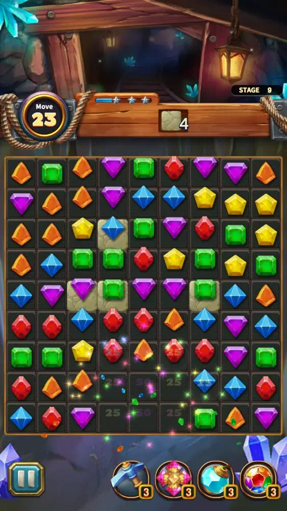 Ảnh chụp màn hình của Jewels Cave Quest Mania