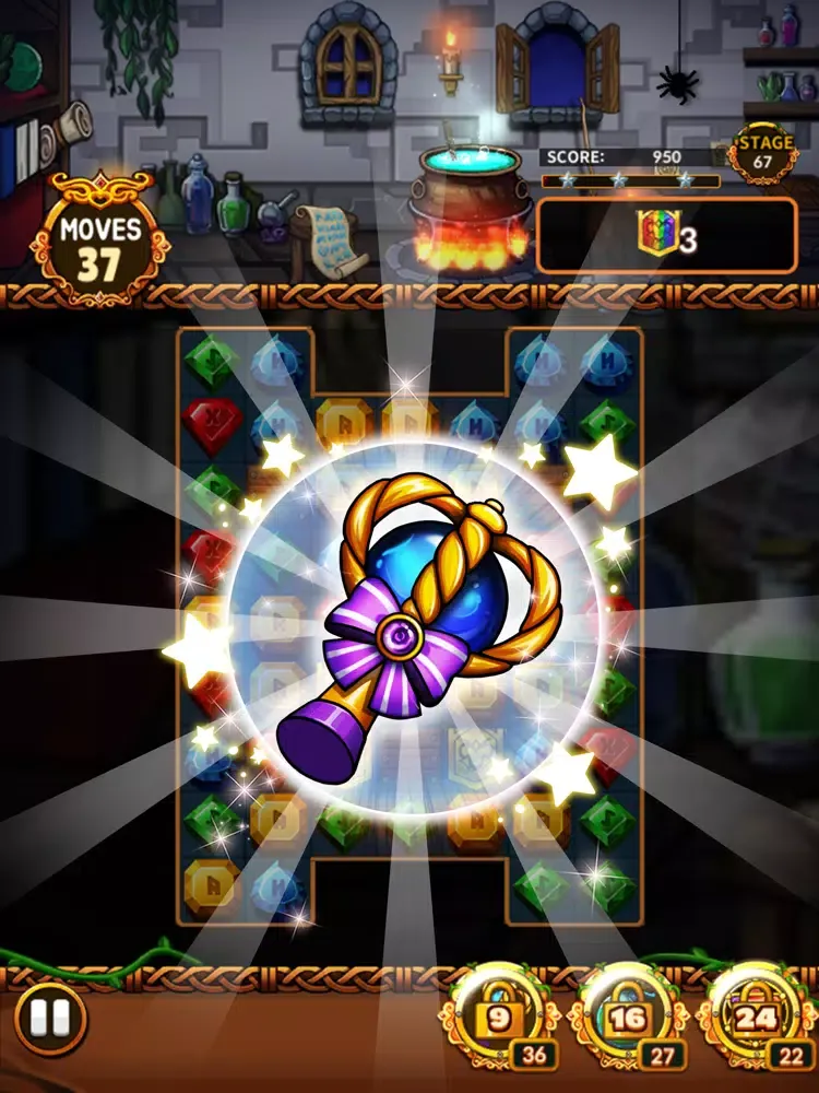 Capturas de tela do Jewels Witch Castle iPad 