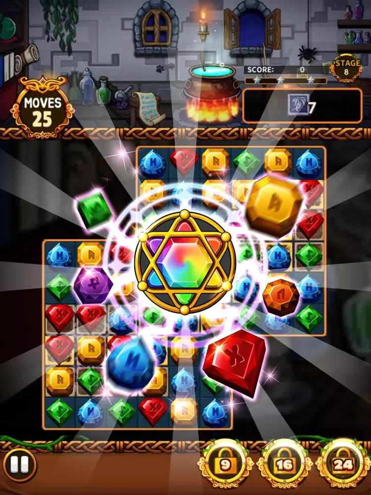 Capturas de tela do Jewels Witch Castle iPad 