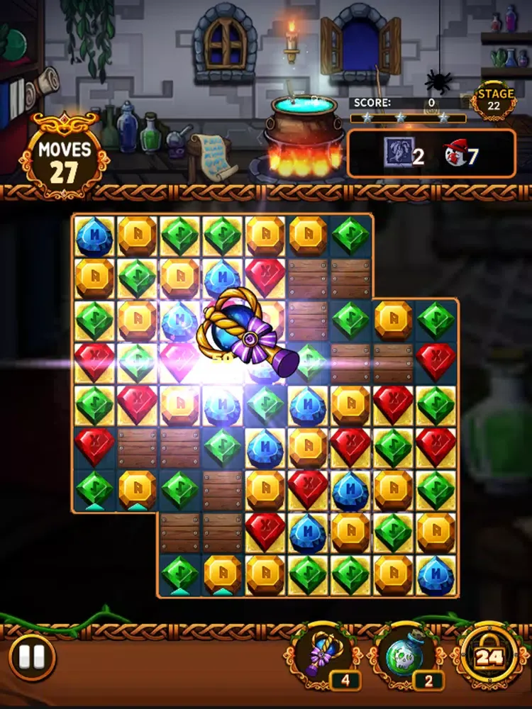 Capturas de tela do Jewels Witch Castle iPad 