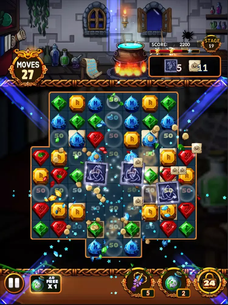 Capturas de tela do Jewels Witch Castle iPad 
