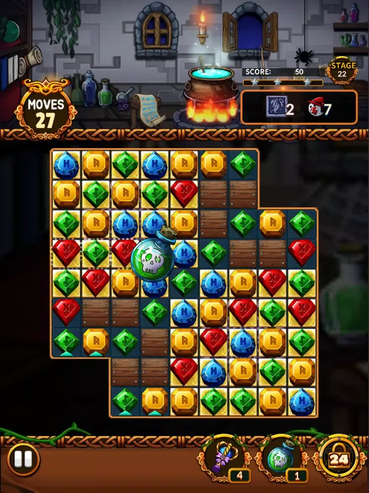 Capturas de tela do Jewels Witch Castle iPad 