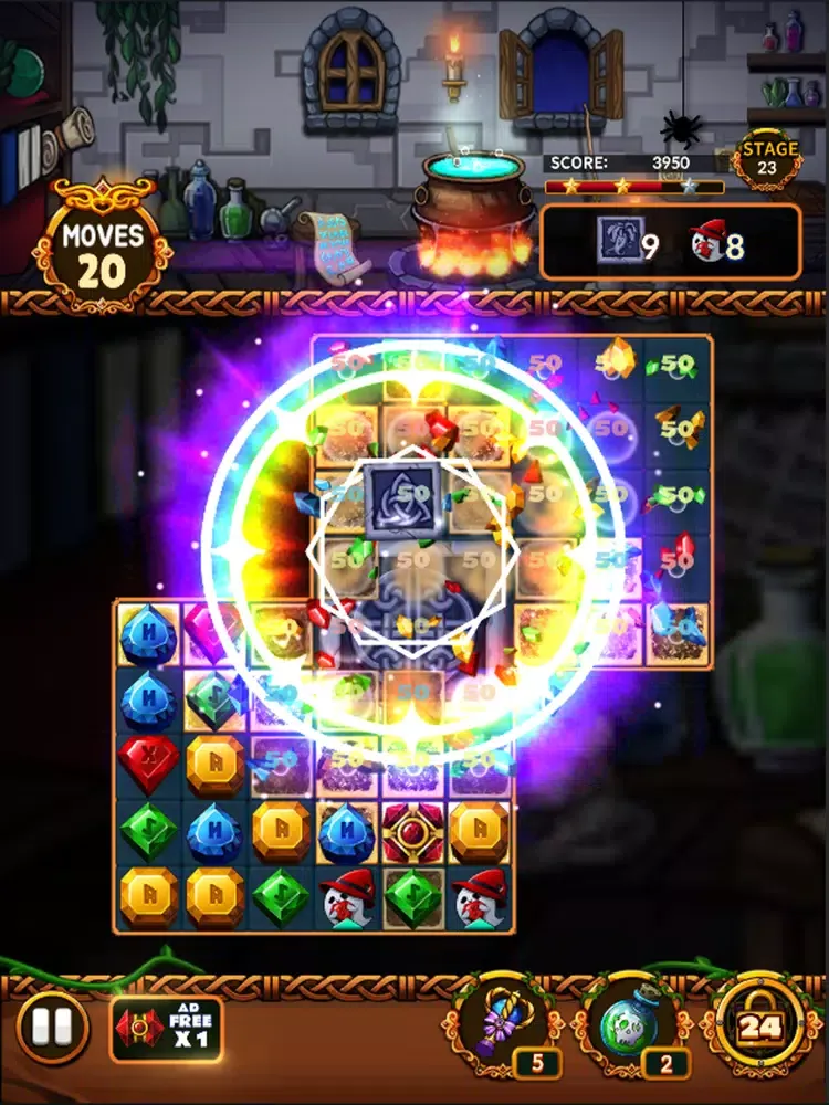 Capturas de tela do Jewels Witch Castle iPad 