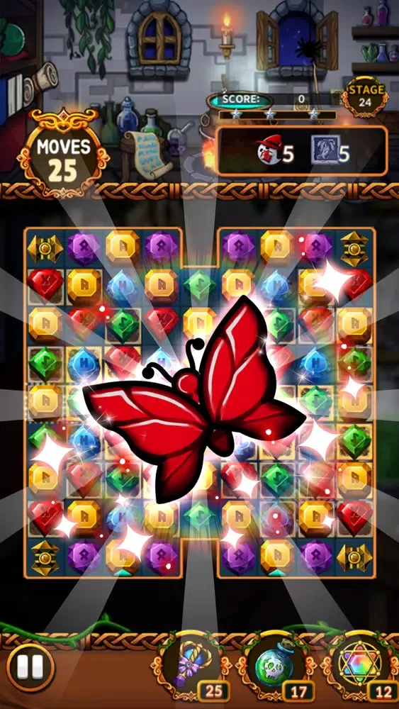 Capturas de tela do Jewels Witch Castle