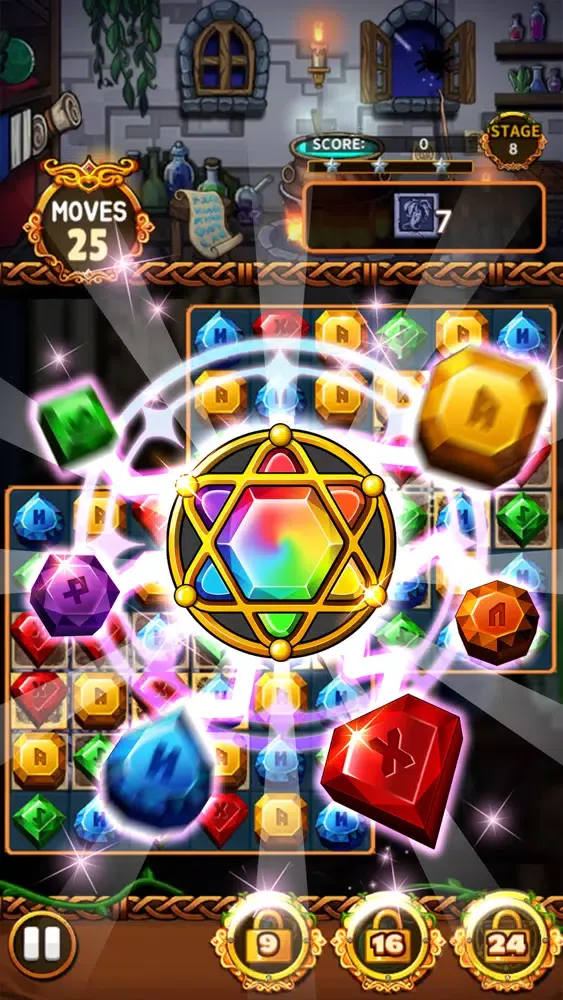 Capturas de tela do Jewels Witch Castle