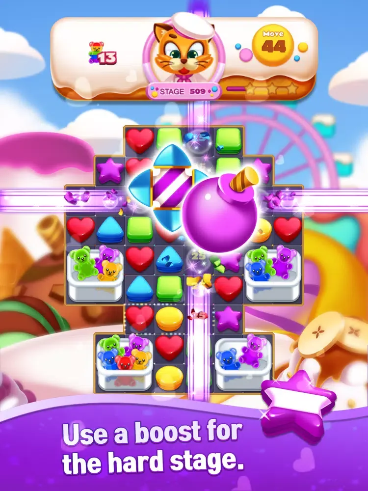 Sweet Cookie World - Match 3 iPad  Screenshots