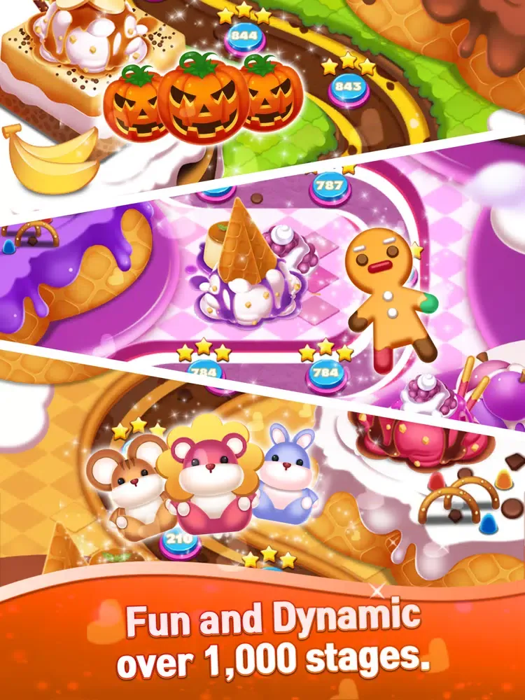 Sweet Cookie World - Match 3 iPad  Screenshots