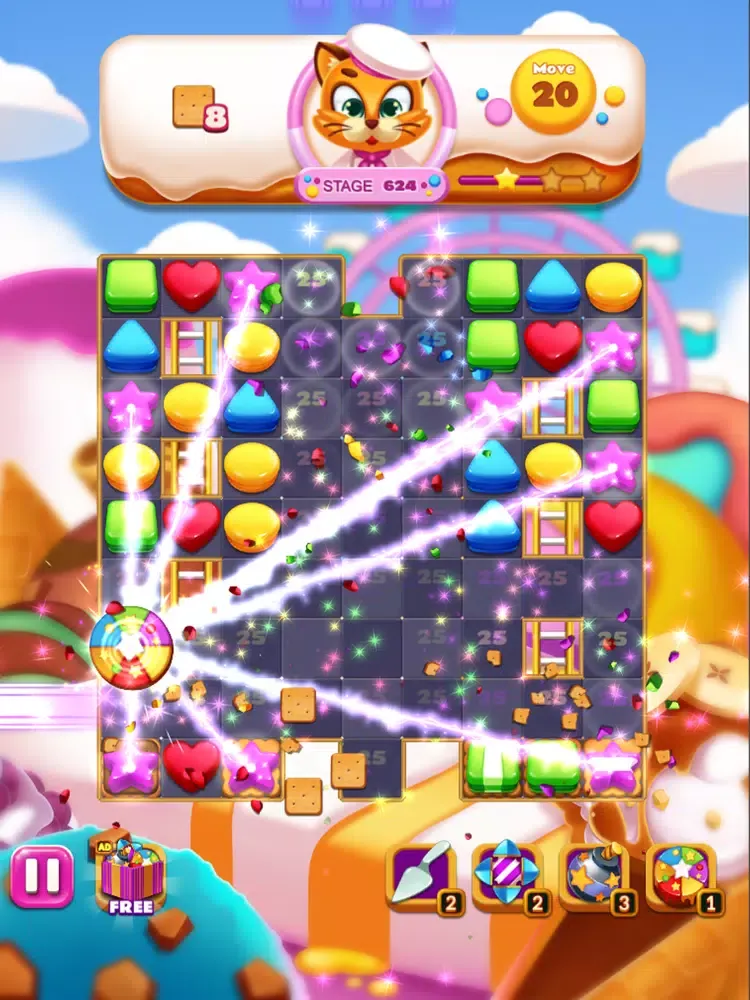 Sweet Cookie World - Match 3 iPad  Screenshots