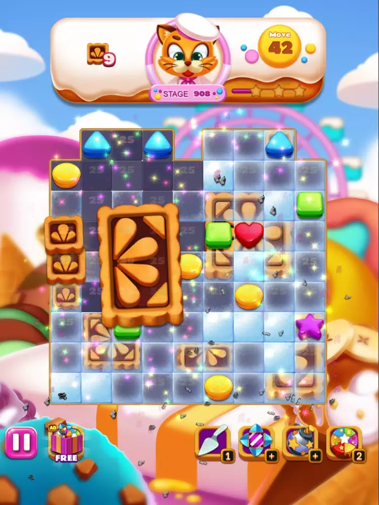 Sweet Cookie World - Match 3 iPad  Screenshots