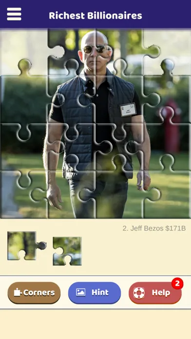 Capturas de tela do Richest Billionaires Puzzle