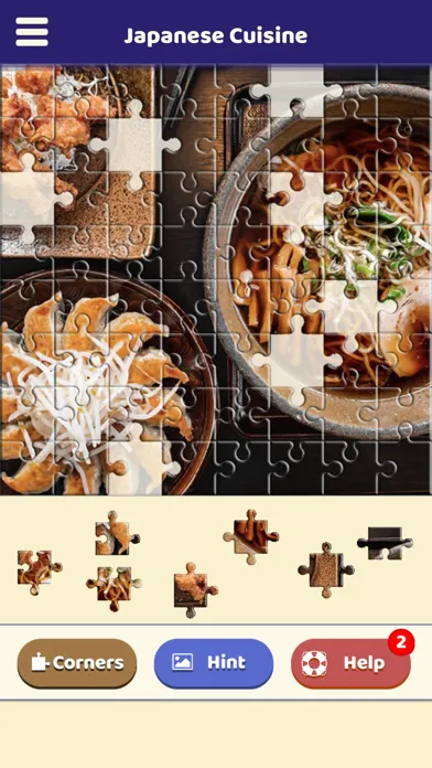 Japanese Cuisine Puzzle应用截图