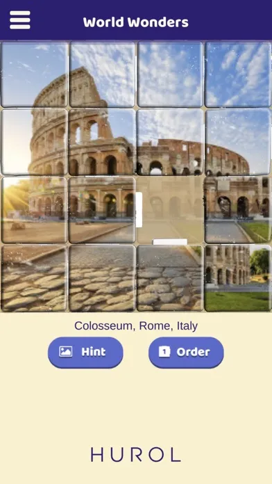 Zrzuty ekranu World Wonders Sliding Puzzle